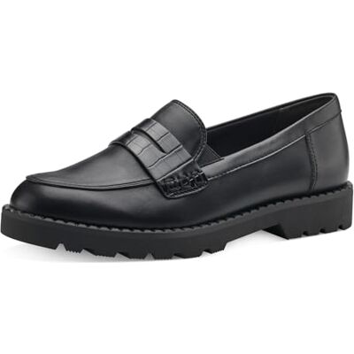 Tamaris Damen Loafer flach, schwarz, 39 EU Tamaris Damen Loafer flach, schwarz, 39 EU