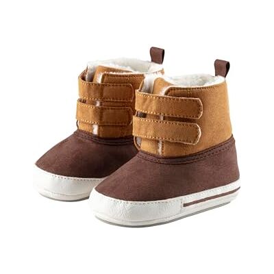 Sterntaler Babystiefel aus gewebtem Velour mit Kunstleder, Jungen mit aufgenähter und rutschfester Sohle Klettverschluss gefüttert mit Teddyflausch, dunkelbraun, 20 Sterntaler Babystiefel aus gewebtem Velour mit Kunstleder, Jungen mit aufgenähter und rutschfester Sohle Klettverschluss gefüttert mit Teddyflausch, dunkelbraun, 20