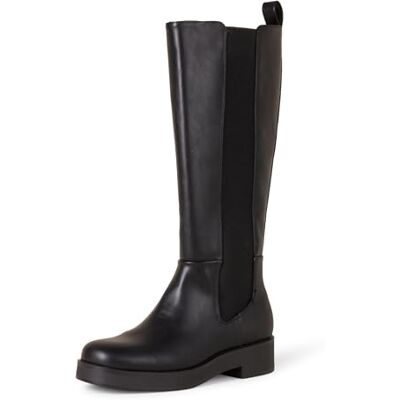 Amazon Essentials Damen Hoher Stiefel mit Zwickel, Schwarz, 38 EU Amazon Essentials Damen Hoher Stiefel mit Zwickel, Schwarz, 38 EU