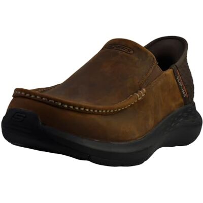 Skechers Parson Oswin Herren Turnschuhe Lässig, Slip-Ins, entspannte Passform, luftgekühlter Memory-Schaum, Leder Skechers Parson Oswin Herren Turnschuhe Lässig, Slip-Ins, entspannte Passform, luftgekühlter Memory-Schaum, Leder