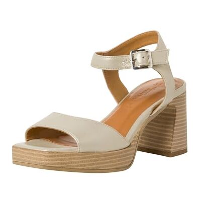 Tamaris Damen Sandalen mit Absatz Leder Blockabsatz Sommer; PEARL/weiß; 37 EU Tamaris Damen Sandalen mit Absatz Leder Blockabsatz Sommer; PEARL/weiß; 37 EU
