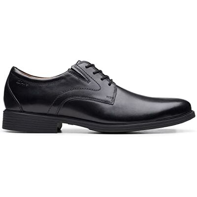 Clarks Herren Whiddon Plain Oxford-Schuh, Black Leather, 42 EU Clarks Herren Whiddon Plain Oxford-Schuh, Black Leather, 42 EU