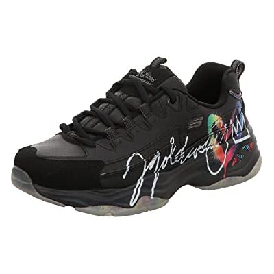 Skechers Damen D'Lites – Sommer Fiesta Sneaker, Schwarz (Schwarz/Mehrfarbig), 36.5 EU Skechers Damen D'Lites – Sommer Fiesta Sneaker, Schwarz (Schwarz/Mehrfarbig), 36.5 EU