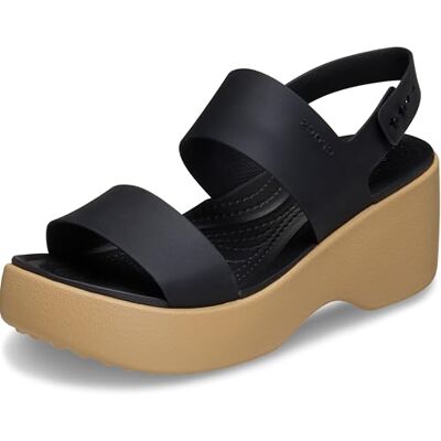 Crocs Brooklyn Sky Damen-Sandalen mit Absatz, Schwarz/Cashew, 39 EU, Black Cashew, 38/39 EU Crocs Brooklyn Sky Damen-Sandalen mit Absatz, Schwarz/Cashew, 39 EU, Black Cashew, 38/39 EU