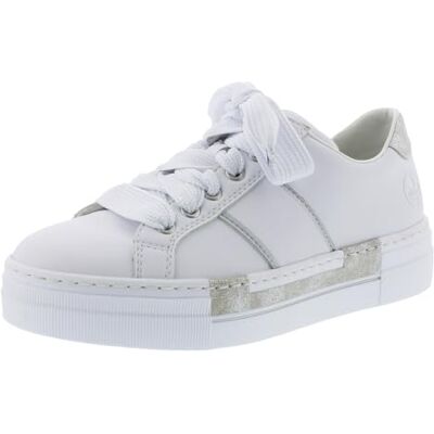 Rieker Frühjahr/Sommer, Damen Sneaker, Weiß (Weiss/Fog-Silver/ 81 81), 36 EU (3.5 UK) Rieker Frühjahr/Sommer, Damen Sneaker, Weiß (Weiss/Fog-Silver/ 81 81), 36 EU (3.5 UK)