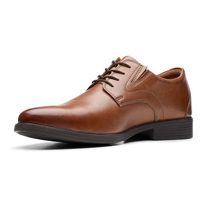 Clarks Herren Whiddon Plain Oxford-Schuh, Dunkelbraunes Leder, 41 EU Clarks Herren Whiddon Plain Oxford-Schuh, Dunkelbraunes Leder, 41 EU