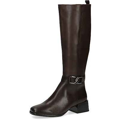 CAPRICE Damen Hohe Stiefel mit Absatz aus Leder Blockabsatz Weite G, Braun (Dk Brown Nappa), 40 EU CAPRICE Damen Hohe Stiefel mit Absatz aus Leder Blockabsatz Weite G, Braun (Dk Brown Nappa), 40 EU
