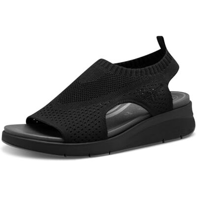 Tamaris Comfort Damen Sandalen mit Absatz Elastisch Vegan, Schwarz (Black), 37 EU Tamaris Comfort Damen Sandalen mit Absatz Elastisch Vegan, Schwarz (Black), 37 EU