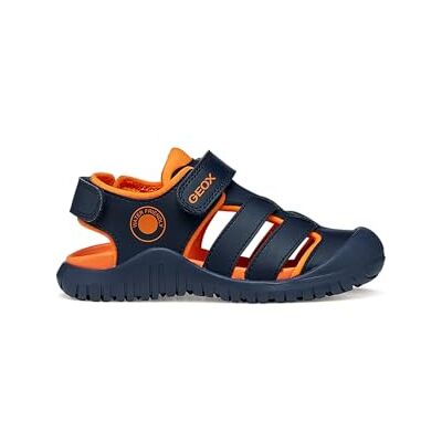 Geox JUNIOR BOY J S. FUSBETTO PRO BO SANDALS NAVY/ORANGE 30_EU Geox JUNIOR BOY J S. FUSBETTO PRO BO SANDALS NAVY/ORANGE 30_EU