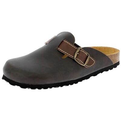 Lico Herren Bioline Clog Style Pantoletten, Braun, 44 EU Lico Herren Bioline Clog Style Pantoletten, Braun, 44 EU