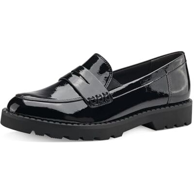 Tamaris Damen Loafer flach, schwarz, 41 EU Tamaris Damen Loafer flach, schwarz, 41 EU