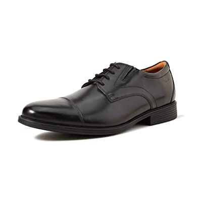 Clarks Herren Whiddon Plain Oxford-Schuh, Black Leather, 44.5 EU Clarks Herren Whiddon Plain Oxford-Schuh, Black Leather, 44.5 EU