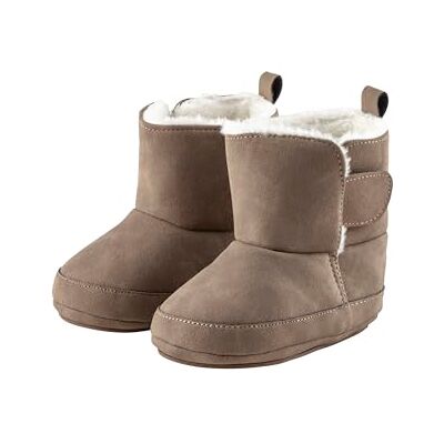 Sterntaler Babyschuh aus Kunstleder mit Klettverschluss und rutschfester Sohle, Unisex gefüttert mit Teddyflausch und aus langlebigem Material, braun, 18 Sterntaler Babyschuh aus Kunstleder mit Klettverschluss und rutschfester Sohle, Unisex gefüttert mit Teddyflausch und aus langlebigem Material, braun, 18