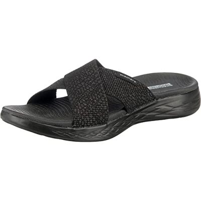 Skechers Damen On-the-go 600 Glistening Sandalen, Black Textile, 37 EU Skechers Damen On-the-go 600 Glistening Sandalen, Black Textile, 37 EU