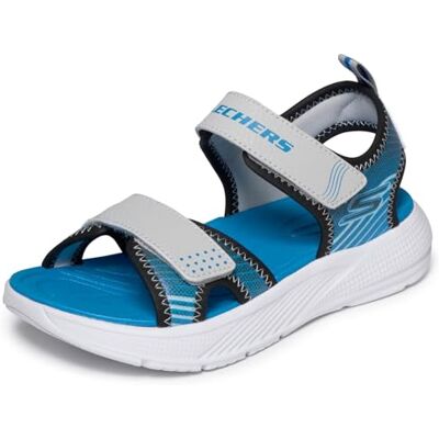 Skechers Jungen Microspec-Splash Turnschuhe, Grey Blue, 28 EU Skechers Jungen Microspec-Splash Turnschuhe, Grey Blue, 28 EU
