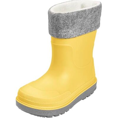 Playshoes Regenstiefel mit Futter (Herausnehmbar) Unisex Kinder Gummistiefel, Gelb Socke, 24 EU Playshoes Regenstiefel mit Futter (Herausnehmbar) Unisex Kinder Gummistiefel, Gelb Socke, 24 EU