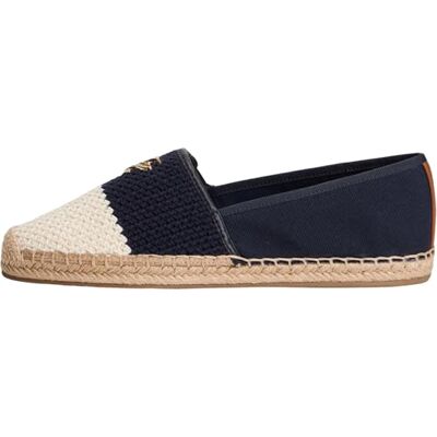 Tommy Hilfiger Damen Espadrilles Script Crochet mit Logo, Blau (Space Blue), 39 Tommy Hilfiger Damen Espadrilles Script Crochet mit Logo, Blau (Space Blue), 39