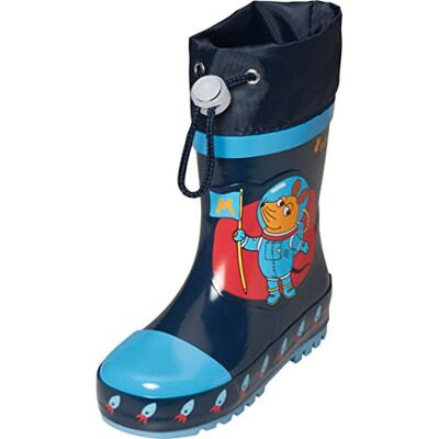 Playshoes Kinder Gummistiefel aus Naturkautschuk, trendige Unisex Regenstiefel mit Reflektoren, Die Maus Weltraum, 24/25 EU Playshoes Kinder Gummistiefel aus Naturkautschuk, trendige Unisex Regenstiefel mit Reflektoren, Die Maus Weltraum, 24/25 EU