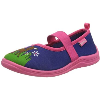 Playshoes Reh, Unisex-Kinder Niedrige Hausschuhe, Pink (marine/pink 372), 28/29 EU (10.5 Child UK) Playshoes Reh, Unisex-Kinder Niedrige Hausschuhe, Pink (marine/pink 372), 28/29 EU (10.5 Child UK)