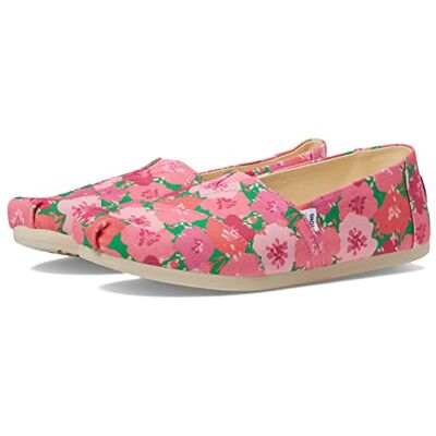 TOMS Damen Alpargata Cloudbound Loafer Flat, Pink Multi Poppies, 36 EU TOMS Damen Alpargata Cloudbound Loafer Flat, Pink Multi Poppies, 36 EU