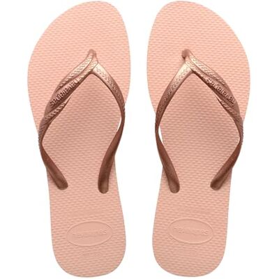 Havaianas – Fantasia, bequeme, strapazierfähige und elegante Flip-Flops, mit Metallic-Streifen und seitlicher Kreuzung, Damen Havaianas – Fantasia, bequeme, strapazierfähige und elegante Flip-Flops, mit Metallic-Streifen und seitlicher Kreuzung, Damen