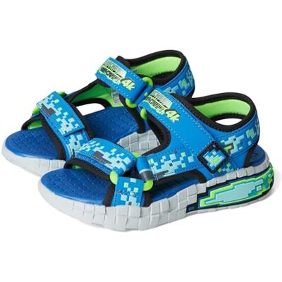 Skechers Jungen Mega-Splash 4K Turnschuhe, Black Synthetic/Blue & Lime Trim, 28 EU Skechers Jungen Mega-Splash 4K Turnschuhe, Black Synthetic/Blue & Lime Trim, 28 EU