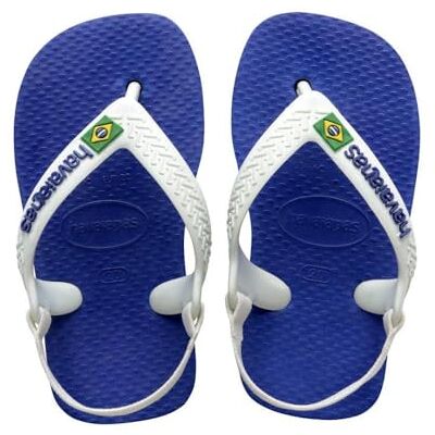Havaianas Baby Brasil Logo II Unisex Kinder FlipFlop Marine Blue 21 EU Havaianas Baby Brasil Logo II Unisex Kinder FlipFlop Marine Blue 21 EU