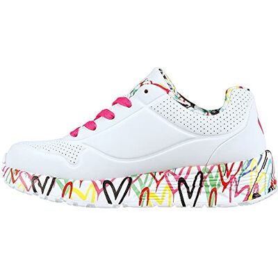 Skechers Mädchen Uno Lite Lovely Luv Sneaker, White Synthetic H Pink Trim, 36.5 EU Skechers Mädchen Uno Lite Lovely Luv Sneaker, White Synthetic H Pink Trim, 36.5 EU