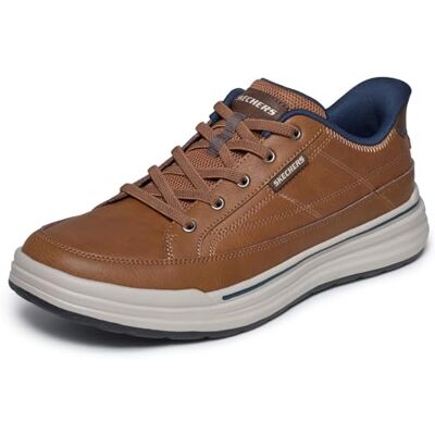 Skechers Herren Sterling Hansel Slip-InTurnschuhe, Luggage Leather / Synthetic, 48.5 EU Skechers Herren Sterling Hansel Slip-InTurnschuhe, Luggage Leather / Synthetic, 48.5 EU