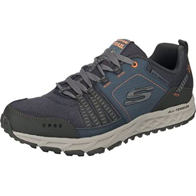 Skechers Herren Escape Plan Trekking Low Cut, Navy Leather/Mesh/Orange Trim, 40 EU Skechers Herren Escape Plan Trekking Low Cut, Navy Leather/Mesh/Orange Trim, 40 EU