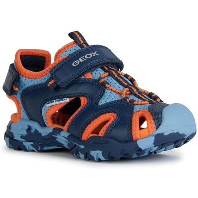 Geox JUNIOR J BOREALIS BOY SANDALS LT BLUE/ORANGE 34_EU Geox JUNIOR J BOREALIS BOY SANDALS LT BLUE/ORANGE 34_EU