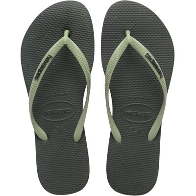 Havaianas Slim Logo Pop Up Damen FlipFlop Olive Green 41 EU Havaianas Slim Logo Pop Up Damen FlipFlop Olive Green 41 EU