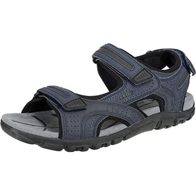Geox Herren U Sandal Strada D Riemchensandalen, Blau Navy Dk Grey, 45 EU Geox Herren U Sandal Strada D Riemchensandalen, Blau Navy Dk Grey, 45 EU