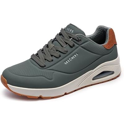 Skechers Herren Uno Suited On Air Turnschuhe, Dusty Olive / Durabuck / Chestnut Suede, 43 EU Skechers Herren Uno Suited On Air Turnschuhe, Dusty Olive / Durabuck / Chestnut Suede, 43 EU