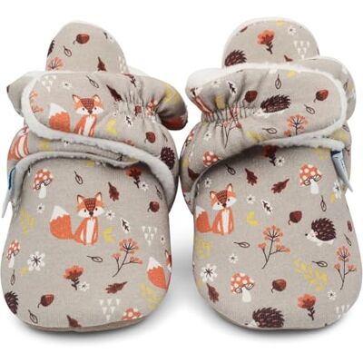 Dotty Fish Baumwoll-Babybooties – Waldtiere 6-12 monate Dotty Fish Baumwoll-Babybooties – Waldtiere 6-12 monate