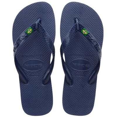 Havaianas Top Brasil Unisex FlipFlop Navy Blue 45 EU Havaianas Top Brasil Unisex FlipFlop Navy Blue 45 EU