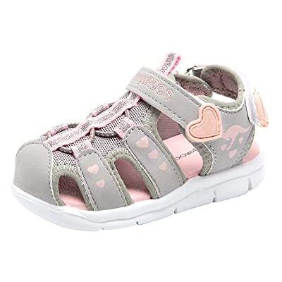 KangaROOS Mädchen K-mini Sandalen, Rosa Grau, 24 EU KangaROOS Mädchen K-mini Sandalen, Rosa Grau, 24 EU