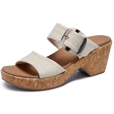 Skechers Damen Keilsandale Brystol Lässige Sandalen Skechers Damen Keilsandale Brystol Lässige Sandalen