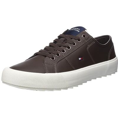 Tommy Hilfiger Herren Vulcanized Sneaker Schuhe, Braun (Cocoa), 43 Tommy Hilfiger Herren Vulcanized Sneaker Schuhe, Braun (Cocoa), 43