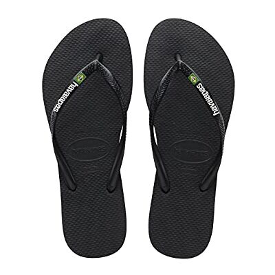 Havaianas Slim Brasil Logo, Bequeme, Robuste und Leichte Badelatschen für Frauen, Hommage an Brasilien, Flagge auf Riemen und Sohlen Havaianas Slim Brasil Logo, Bequeme, Robuste und Leichte Badelatschen für Frauen, Hommage an Brasilien, Flagge auf Riemen und Sohlen