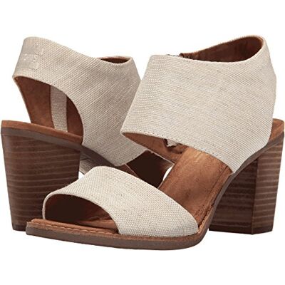 TOMS Damen majorca cutout Sandalen mit Absatz, Natur, 38.5 EU TOMS Damen majorca cutout Sandalen mit Absatz, Natur, 38.5 EU