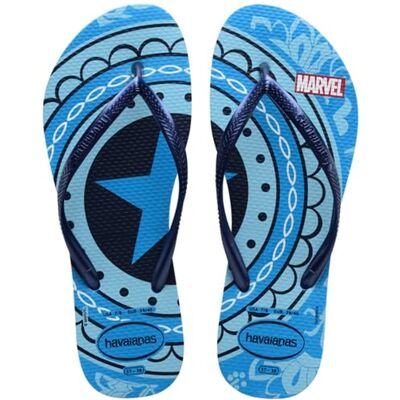 Havaianas Slim Marvel (Mini Me) Mädchen FlipFlop Turquoise 31 EU Havaianas Slim Marvel (Mini Me) Mädchen FlipFlop Turquoise 31 EU