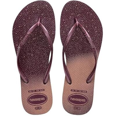 Havaianas Slim Gloss, Stylische, Robuste und Vielseitige Badelatschen für Frauen mit einem Hauch von Glamour, Rutschfeste Sohlen Havaianas Slim Gloss, Stylische, Robuste und Vielseitige Badelatschen für Frauen mit einem Hauch von Glamour, Rutschfeste Sohlen