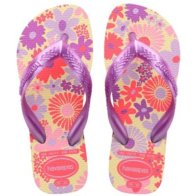 Havaianas Kids Flores, Mädchen Flipflop, Buttercream, Havaianas Kids Flores, Mädchen Flipflop, Buttercream,