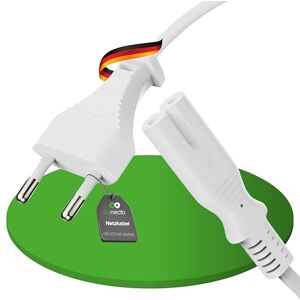 conecto Stromkabel Netzkabel 2 Polig, 5,0m, Eurostecker Netzstecker Typ C auf IEC C7 Buchse Euro 8 Stecker, Netzteil Strom Kabel für Haushaltsgeräte, PS3, PS4, PS5, TV UVM, Weiß conecto Stromkabel Netzkabel 2 Polig, 5,0m, Eurostecker Netzstecker Typ C auf IEC C7 Buchse Euro 8 Stecker, Netzteil Strom Kabel für Haushaltsgeräte, PS3, PS4, PS5, TV UVM, Weiß
