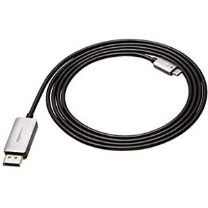 Amazon Basics Unidirektionales Aluminium-Kabel USB-C-(Quelle) auf DisplayPort (Display), 1,8m Amazon Basics Unidirektionales Aluminium-Kabel USB-C-(Quelle) auf DisplayPort (Display), 1,8m