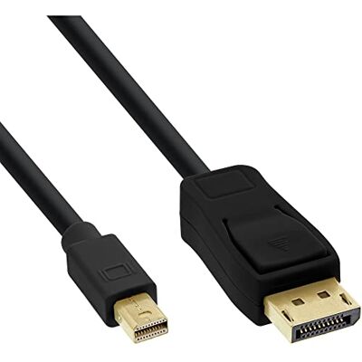 InLine 17136S Mini DisplayPort zu DisplayPort Kabel, schwarz, 0,5m InLine 17136S Mini DisplayPort zu DisplayPort Kabel, schwarz, 0,5m