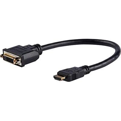 StarTech .com HDMI auf DVI Adapter 20cm DVI-D (25 pin) (Buchse) zu HDMI (19 pin) (Stecker) Monitor Dongle Adapterkabel StarTech .com HDMI auf DVI Adapter 20cm DVI-D (25 pin) (Buchse) zu HDMI (19 pin) (Stecker) Monitor Dongle Adapterkabel