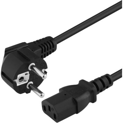 PremiumCord kpsp3 Netzkabel 230V 3m, Stromkabel mit Schutzkontakt gewinkelt auf Kaltgerätebuchse C13, IEC 320, PC Netzkabel 3 Polig, Farbe schwarz PremiumCord kpsp3 Netzkabel 230V 3m, Stromkabel mit Schutzkontakt gewinkelt auf Kaltgerätebuchse C13, IEC 320, PC Netzkabel 3 Polig, Farbe schwarz