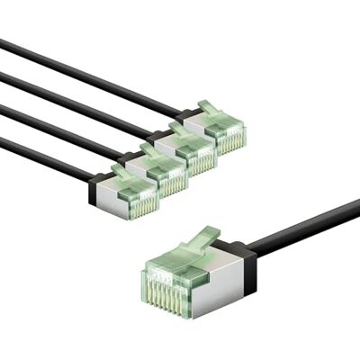 goobay CAT 8.1 Netzwerkkabel im 5er Set/Patchkabel geschirmt, super-flexible, U/FTP/CU Ethernet Kabel, PiMF, LSZH/Cat 8.1 Kabel mit 10Gbits / Schwarz / 5x0,5m, 79454 goobay CAT 8.1 Netzwerkkabel im 5er Set/Patchkabel geschirmt, super-flexible, U/FTP/CU Ethernet Kabel, PiMF, LSZH/Cat 8.1 Kabel mit 10Gbits / Schwarz / 5x0,5m, 79454